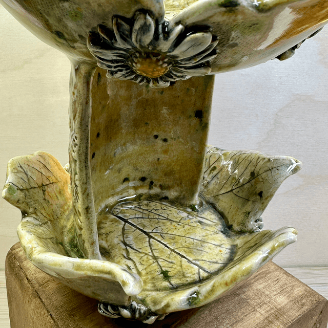 Table top Sycamore leaves tea light/incense burner